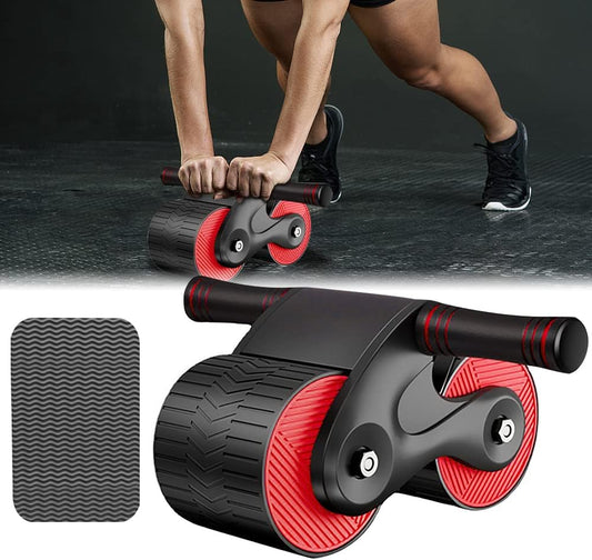 Ab Roller Exercise Wheel,  2023 New Automatic Rebound Abs Roller Wheel with Mat, Abs Wheel Roller for Beginners Core Workouts, Ab Wheel Roller for Beginners Core Workouts for Home Gym Office