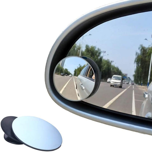 Blind Spot Mirrors, round Frameless 360° Rotate Sway Adjustable HD Glass Convex Mirror Maximize Rearview Universal for Car SUV Trucks Traffic Safety - Pack 2