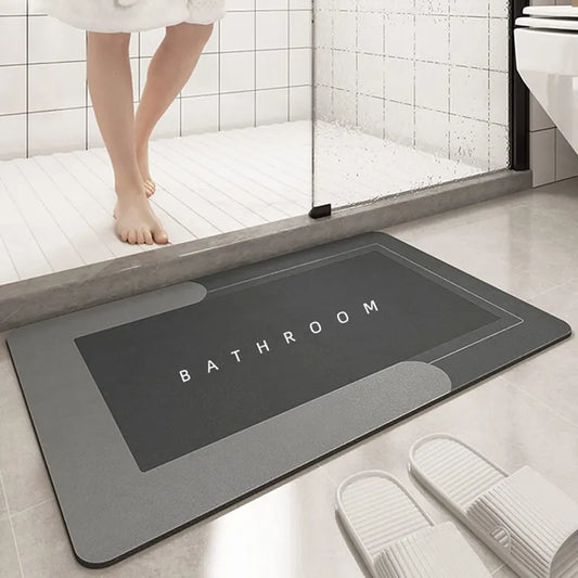 Super Absorbent Non-slip Bathroom Mat Toilet Anti-skid Bathtub Foot Mat Kitchen Living Room Floor Mat Home Decor